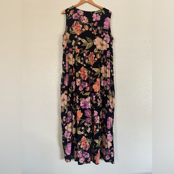 Garden Party Jumpsuit - Floral Sleeveless Jumpsuit with Wide Legs - Picture 7 of 7